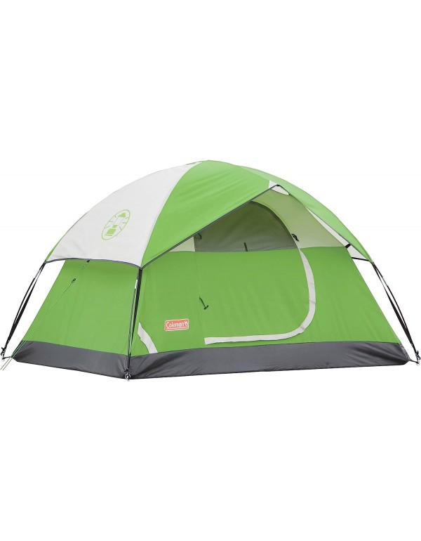 Coleman Sundome Camping Tent, 3 Person Dome Tent with Easy Setup, Included Rainfly and WeatherTec Floor to Block Out Water, 2 Windows and 1 Ground Vent for Air Flow with Charging E-Port Flap