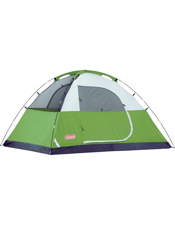 Coleman Sundome Camping Tent, 3 Person Dome Tent with Easy Setup, Included Rainfly and WeatherTec Floor to Block Out Water, 2 Windows and 1 Ground Vent for Air Flow with Charging E-Port Flap