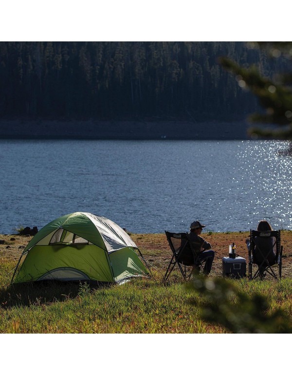 Coleman Sundome Camping Tent, 3 Person Dome Tent with Easy Setup, Included Rainfly and WeatherTec Floor to Block Out Water, 2 Windows and 1 Ground Vent for Air Flow with Charging E-Port Flap