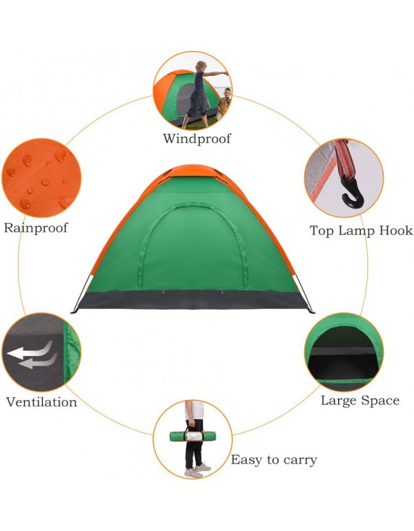 Camping Tent, Waterproof & Windproof Camping Dome Tent Automatic Pop Up Quick Shelter with Portable Carry Bag for Outdoor Hiking