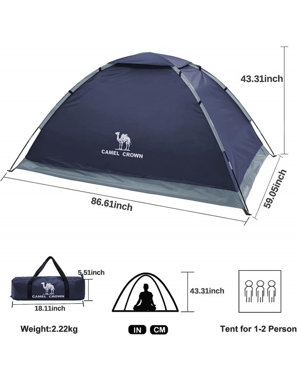 CAMEL 2 Person Tent, Waterproof,Spacious, Lightweight Portable Backpacking Tent for Outdoor Camping/Hiking