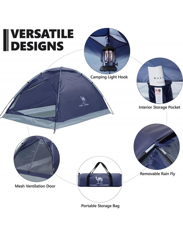 CAMEL 2 Person Tent, Waterproof,Spacious, Lightweight Portable Backpacking Tent for Outdoor Camping/Hiking