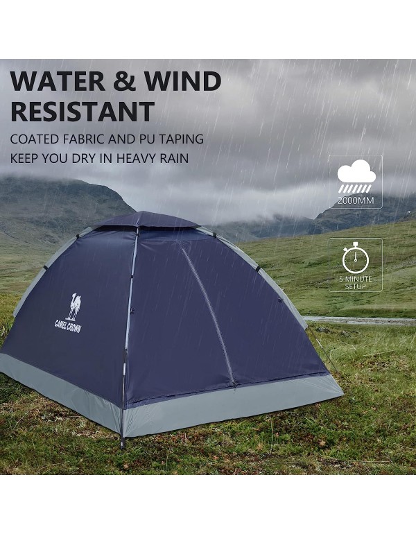 CAMEL 2 Person Tent, Waterproof,Spacious, Lightweight Portable Backpacking Tent for Outdoor Camping/Hiking