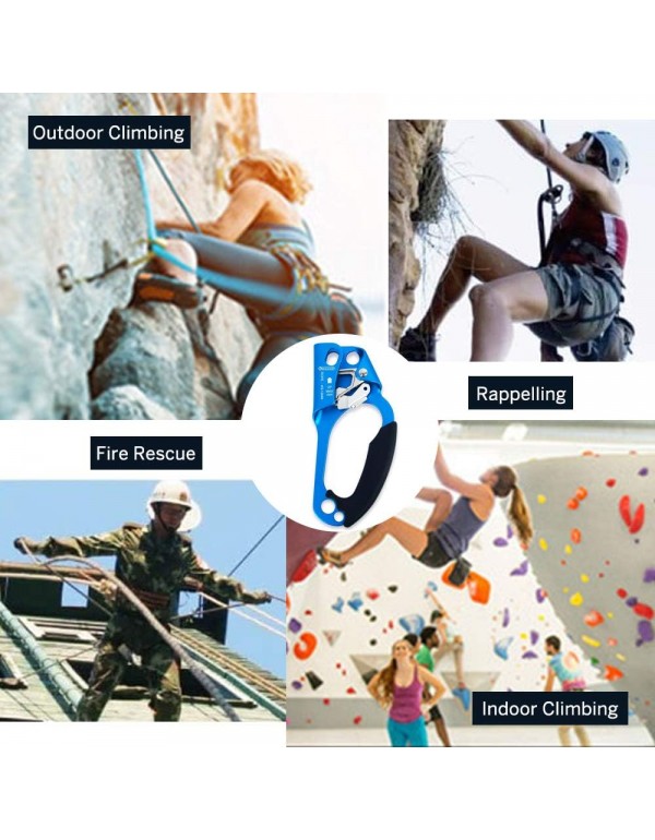 NewDoar UIAA & CE Certified Hand Ascender Rock Climbing Tree Arborist Rappelling Gear Equipment Rope Clamp for 8~12MM Rope