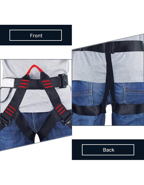 NewDoar Climbing Harness, Mountaineering Rock Climbing Harness, Half Body Harness for Rappelling Fire Rescuing Tree Climbing