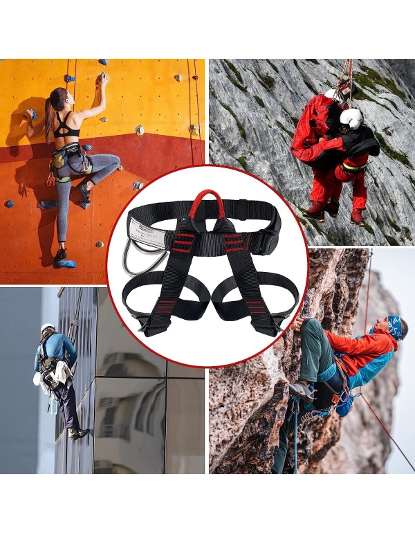 NewDoar Climbing Harness, Mountaineering Rock Climbing Harness, Half Body Harness for Rappelling Fire Rescuing Tree Climbing