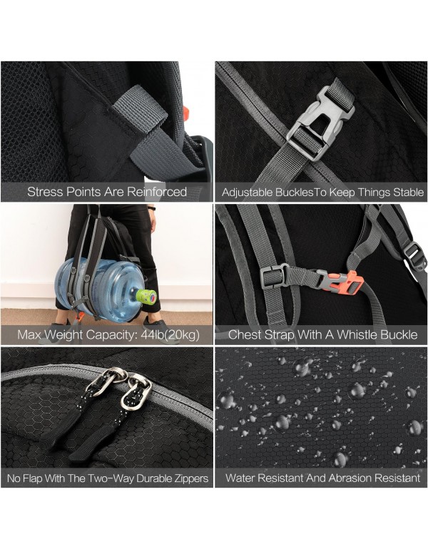 NEEKFOX Lightweight Packable Travel Hiking Backpack Daypack,35L Foldable Camping Backpack,Ultralight Outdoor Sport Backpack