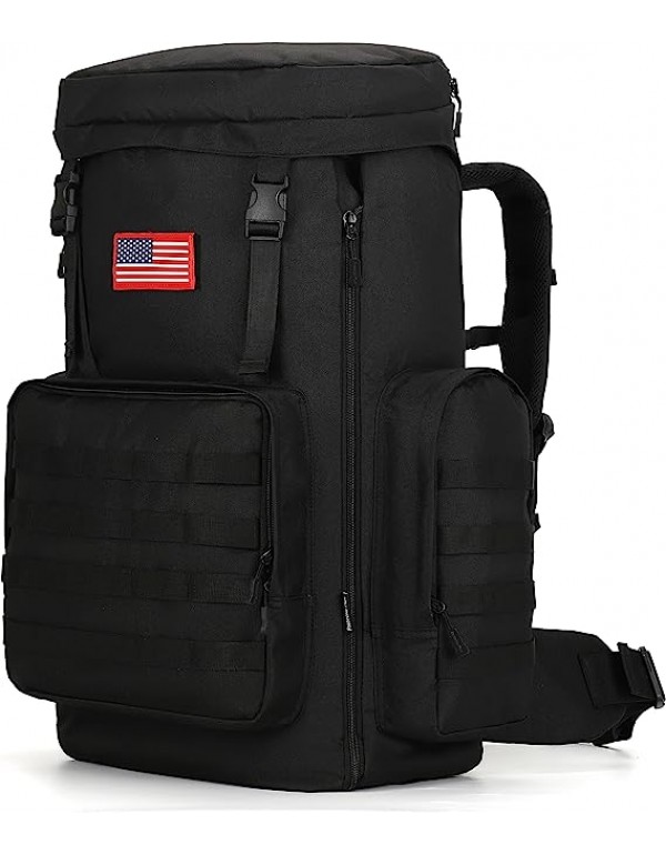 outdoor plus Extra Large Backpack For Men, Oversized Rucksack Backpack, 60l 70l85l Waterproof Military Hiking Backpack