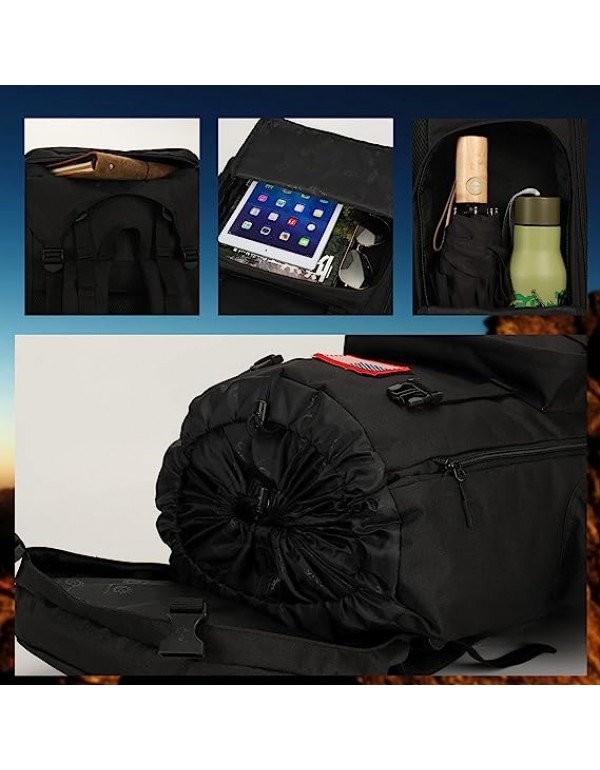 outdoor plus Extra Large Backpack For Men, Oversized Rucksack Backpack, 60l 70l85l Waterproof Military Hiking Backpack